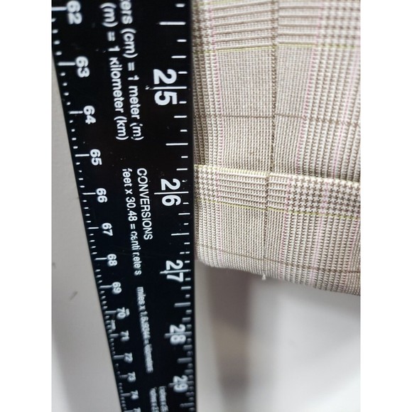 Peace of Cloth womens Beige check Career Dress Ankle Pants Women's Size 16 NWT - Picture 2 of 11